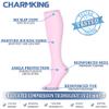 CHARMKING Compression Socks for Women & Men Circulation (3 Pairs) 15-20 mmHg is Best Athletic for Running, Flight Travel, Support, Cycling, Pregnant - Boost Performance, Durability (S/M, Multi 61) view 4