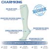 CHARMKING Compression Socks for Women & Men Circulation (3 Pairs) 15-20 mmHg is Best Athletic for Running, Flight Travel, Support, Cycling, Pregnant - Boost Performance, Durability (L/XL,Multi 59) view 4