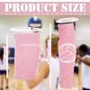 Sosation 2 Set Volleyball Knee Pads and Volleyball Arm Sleeves with Protection Pad Compression Forearm Wrist Guard with Thumb Hole Soft Breathable for Hitting Passing(Black, Pink) view 2