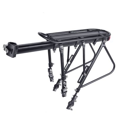 QIYUDS Bike Rack, Bike Cargo Rack Bicycle Rear Rack, Aluminum Alloy Adjustable Bike Luggage Carrier, Bicycle Cargo Rack for Camping or Riding