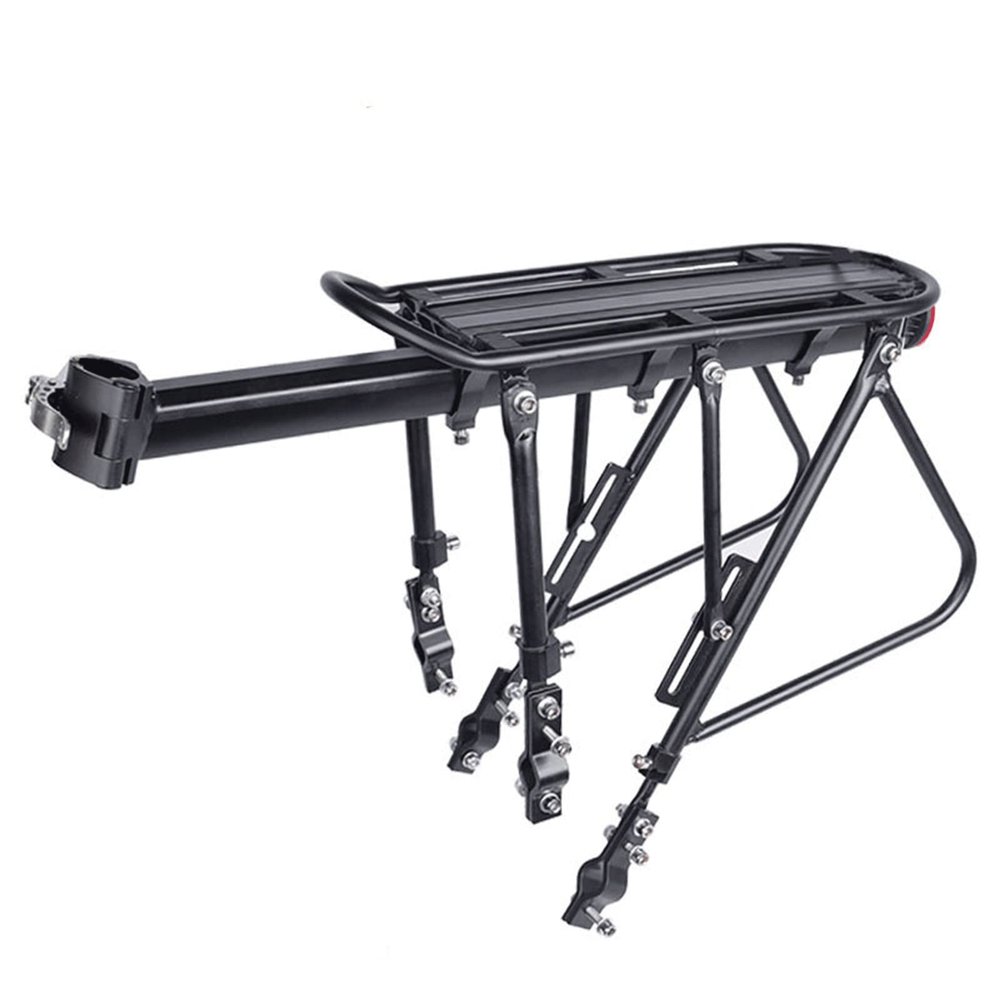 QIYUDS Bike Rack, Bike Cargo Rack Bicycle Rear Rack, Aluminum Alloy Adjustable Bike Luggage Carrier, Bicycle Cargo Rack for Camping or Riding
