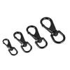 1pcs 304 Stainless Steel Black Swivel Eye Snap Hook, Diving Clips, Flag Pole Clips, Spring Buckles for Pet Leashes Boat Anchor Ropes