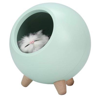 Xcello Night Light, Cute Cat Night Light, Energy-Saving Soft Night Light with Auto Off Function(5.90-Green)