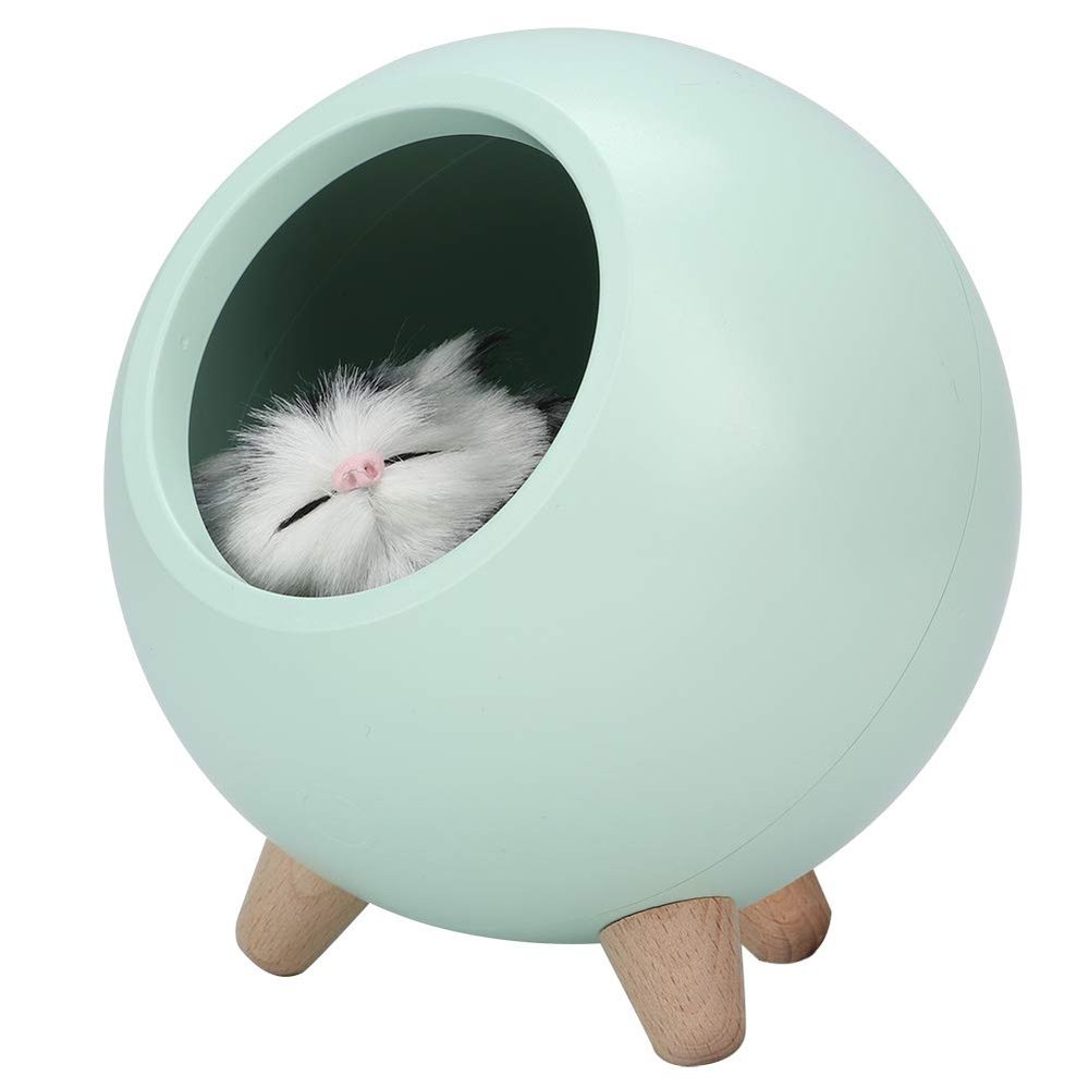 Xcello Night Light, Cute Cat Night Light, Energy-Saving Soft Night Light with Auto Off Function(5.90-Green)