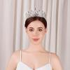 Tiara for Women, Crystal Queen Crowns, Rhinestone Princess Tiaras, Royal Hair Accessories Perfect for Birthday Decorations, Wedding Brides, and Halloween Cosplay (Silver) view 2