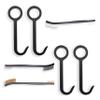 4 Pack Steel Target Hanger Set with Gun Cleaning Brushes - Forest & Twelfth Metal Hooks for Steel Shooting Targets, Must-Have Target Holders for Shooting Ranges