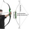 60"Archery Recurve Bow for Adults Set With 12 Pcs Carbon Arrows Bow String Bow Limbs Silencer Set Arrow Rest Plate Arrow Quiver 6 Pcs Hunting Arrows Tips Right Hand Hunting Bow Set for Adults (60 lbs) view 2
