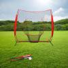 7 x 7 ft Baseball&Softball Hitting Pitching Net Portable Baseball Backstop Softball Practice Net with Carrying Bag for All Skill Levels to Pitching and Fielding Training (Red) view 1