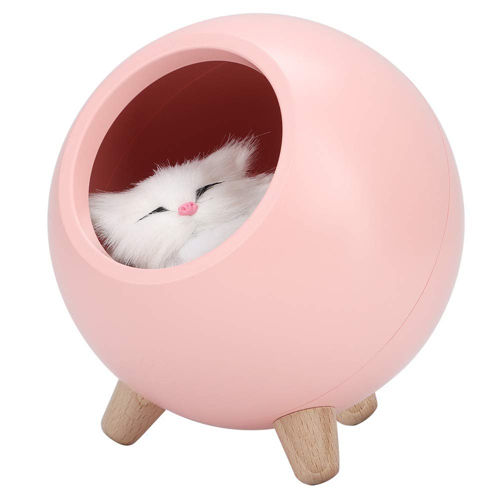 Xcello Night Light, Cute Cat Night Light, Energy-Saving Soft Night Light with Auto Off Function(5.90-Rose)