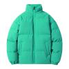JEsilunmaMY Men's Padded Down Jacket Solid Color Stand Collar Quilted Puffer Coat Loose Warm Winter Cotton Outerwear (Green,X-Large) view 1