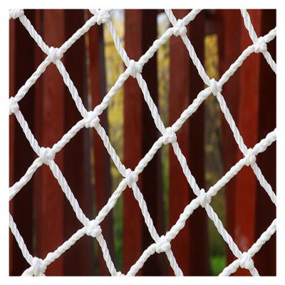 HJZALMI Outdoor Safety Netting, Balcony Railing Safety Net, Ski Resort Decoration Protective Fence for Protection Garden Plants (Color : White - Hole Diameter 10cm, Size : 2mx5m)