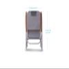 FORMA MARINE Aluminum Folding Reclining Boat Chair with Iroko Armrests Uniform Gray Fabric R120G view 3