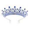 Crystal Bridal Tiara Crown Prom Rhinestone Diadem Wedding Costume hairband Headpieces H193 Silver Blue view 1