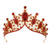 Vintage Princess Black Crystal Tiara Crown Women Wedding Party Rhinestone Bridal Crown hairband black blue view 3