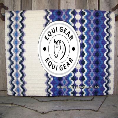 EQUIGEAR Horse Western Show Saddle pad/New Zealand Wool Western Saddle Blanket Top Wool Pad Sensor Flex (Customization Available) JK20 (34x38)