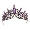 Vintage Princess Black Crystal Tiara Crown Women Wedding Party Rhinestone Bridal Crown hairband black red1 view 4