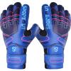 Sportout Youth&Adult Goalie Goalkeeper Gloves,Strong Grip for The Toughest Saves, with Finger Spines to Give Splendid Protection to Prevent Injuries,4 Colors (Dark Blue, 6) view 1