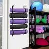 CIRCIR Yoga Mat Rack Wall Mount, Black 6 Tier Foam Roller Storage Stand for Yoga Studio/Garage, Indoor Metal Yoga Mat Holder (Color : Black) view 2