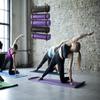 CIRCIR Yoga Mat Rack Wall Mount, Black 6 Tier Foam Roller Storage Stand for Yoga Studio/Garage, Indoor Metal Yoga Mat Holder (Color : Gold) view 2