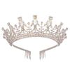 Crystal Bridal Tiara Crown Prom Rhinestone Diadem Wedding Costume hairband Headpieces H193 Silver AB view 1