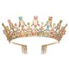 Crystal Bridal Tiara Crown Prom Rhinestone Diadem Wedding Costume hairband Headpieces H193 Silver AB view 2
