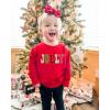 Hnyenmcko Toddler Baby Boy Girl Christmas Outfit Santa Long Sleeve Crewneck Sweatshirt Pullover Tops Baby Fall Clothes (Red JOLLY, 6-12 Months) view 2