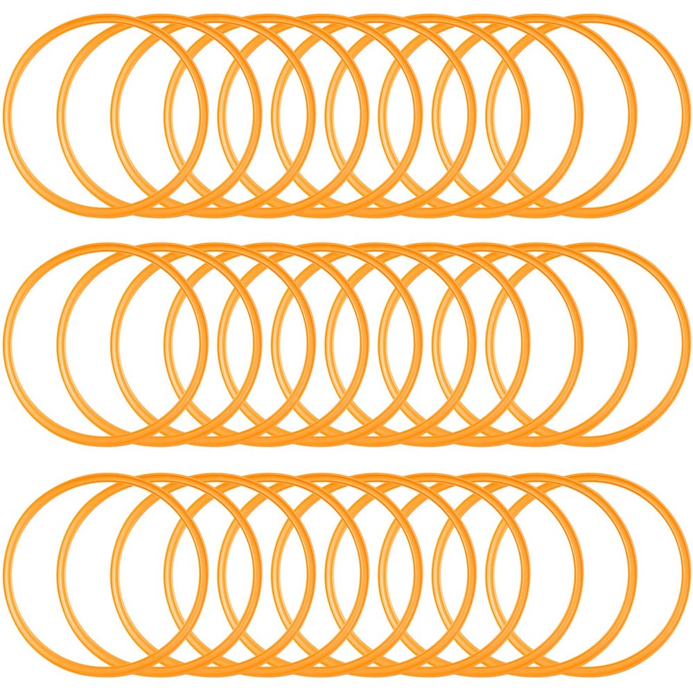 Deekin 40 Pcs Agility Rings Speed and Agility Training Rings Exercise Speed Circle Jumping Hoops for Training Toss Equipment, 15 (Orange)