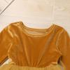 IDOPIP Toddler Baby Girl Velvet Tutu Dress Tulle Ruffle Long Sleeve Princess Christmas Birthday Party Dresses Fall Winter Clothes Kids Vintage Holiday Casual Dress Outfit Champagne - Tulle 1-2 Years view 4
