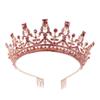 Crystal Bridal Tiara Crown Prom Rhinestone Diadem Wedding Costume hairband Headpieces H193 Gold pnnrk view 1