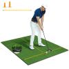 GYMAX Golf Mat, Artificial Turf Golf Hitting Mat w/ 2 Alignment Sticks & 2 Rubber Tees, Thick Golf Practice Mat Training Aid for Backyard, Golf Chipping Swing Mat for Indoor/Outdoor (5 x 4 ft, 27 mm) view 1