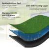 GYMAX Golf Mat, Artificial Turf Golf Hitting Mat w/ 2 Alignment Sticks & 2 Rubber Tees, Thick Golf Practice Mat Training Aid for Backyard, Golf Chipping Swing Mat for Indoor/Outdoor (5 x 4 ft, 27 mm) view 2