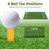 GYMAX Golf Mat, Artificial Turf Golf Hitting Mat w/ 2 Alignment Sticks & 2 Rubber Tees, Thick Golf Practice Mat Training Aid for Backyard, Golf Chipping Swing Mat for Indoor/Outdoor (5 x 4 ft, 27 mm) view 3