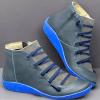 Ctreela Arch Supports Shoes Outdoor Hiking Lace up Ankle Boots Comfort Flat Heel Walking Booties Orthopedic Shoes for Women view 2