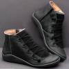 Ctreela Arch Supports Shoes Outdoor Hiking Lace up Ankle Boots Comfort Flat Heel Walking Booties Orthopedic Shoes for Women view 2