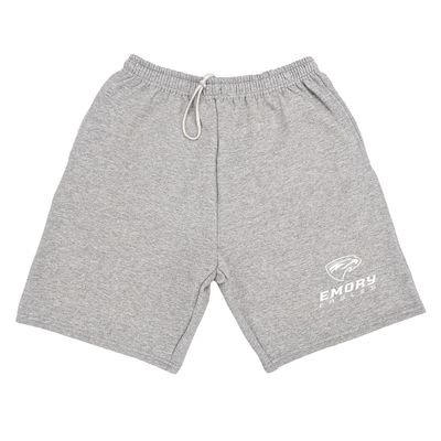 Campus Lab Emory University Mens Sweat Shorts Primary Logo, Athletic Heather, Large