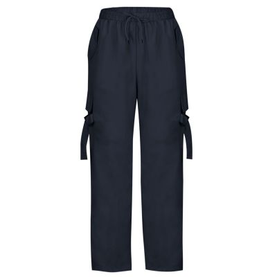 Women Cargo Pants Parachute High Waisted Wide Leg Pants Fashion Y2k Teen Girls Baggy Sweatpants Casual Joggers Pants Black