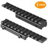 LONSEL Dovetail to Picatinny Rail Adapter 11mm Dovetail to 21mm Picatinny Rail Convert Mount - Low Profile Scope Riser Rail Adaptor - Base Mount 3/8" to 7/8" Converter (1 Pack - 11 Slots) view 2