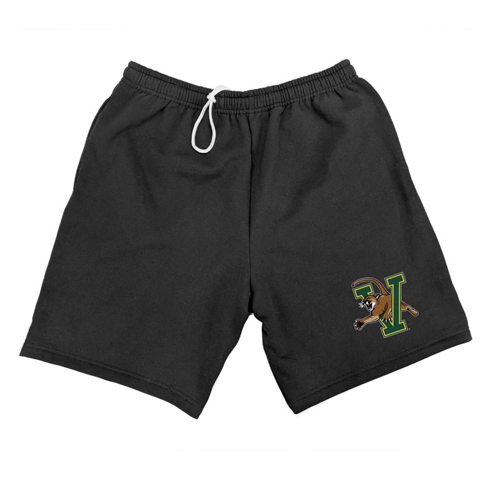 Campus Lab University of Vermont Mens Sweat Shorts Primary Logo, Black, Large