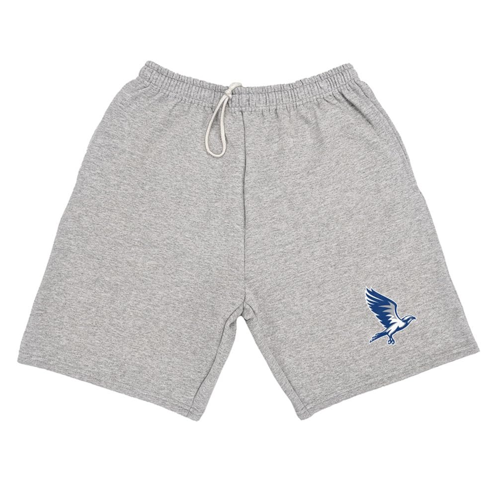 Campus Lab Broward College Mens Sweat Shorts, Primary Logo, Athletic Heather, Small