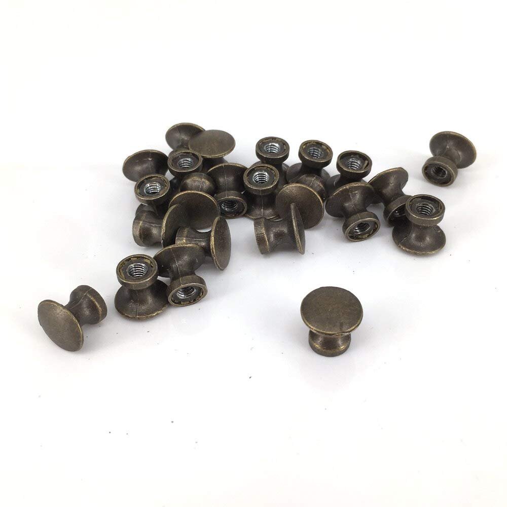 Southst 12mm Mini Button Jewelry Box Box Decorative Knobs Rustic Drawer Dresser Closet Pulls Handles Furniture Hardware