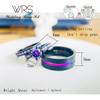 His Hers Wedding Ring Sets Couples Matching Rings Women's 18k Black Gold Filled Violet CZ Wedding Engagement Ring Bridal Sets & Men's Tungsten Carbide Wedding Band view 2