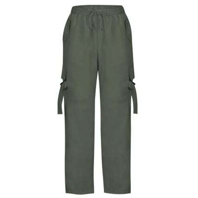 Women Cargo Pants Parachute High Waisted Wide Leg Pants Fashion Y2k Teen Girls Baggy Sweatpants Casual Joggers Pants Green