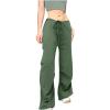 Womens Cargo Pants Parachute Wide Leg Elastic High Waisted Casual Y2k Teen Girls Jogger Pants Trousers Hiking Pants view 2