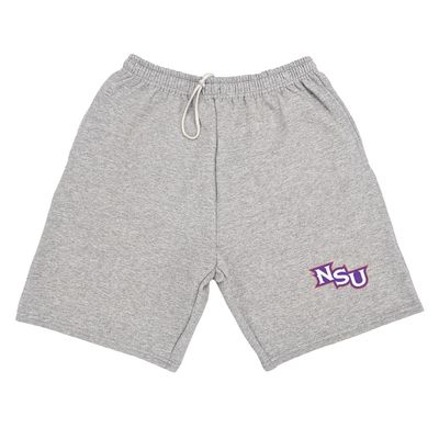 Campus Lab Northwestern State University Mens Sweat Shorts Primary Logo, Athletic Heather, Medium