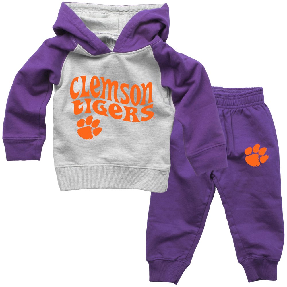 Wes and Willy Infant and Toddler Pant and Hoodie Set (Clemson Tigers, 4T)