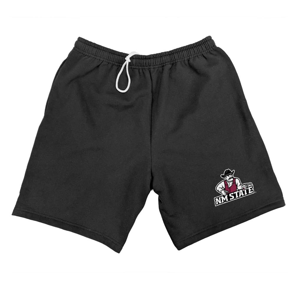 Campus Lab New Mexico State University Mens Sweat Shorts Primary Logo, Black, 2X-Large
