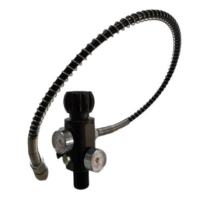 5/8-18UNF, 7/8-14UNF Or M18*1.5 Thread High Pressure Tank Charging Valve 400bar 6000psi Cylinder Air Fill Station Refill Adapter (Size : Black 7-8)