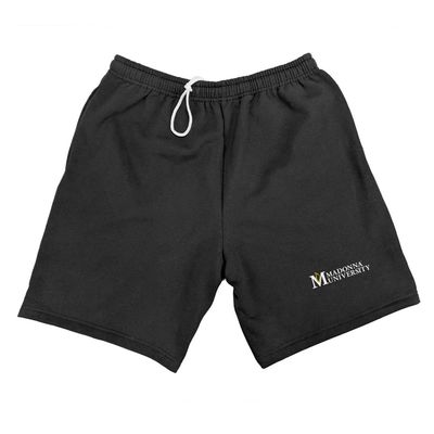 Campus Lab Madonna University Mens Sweat Shorts, Primary Logo, Black, Small
