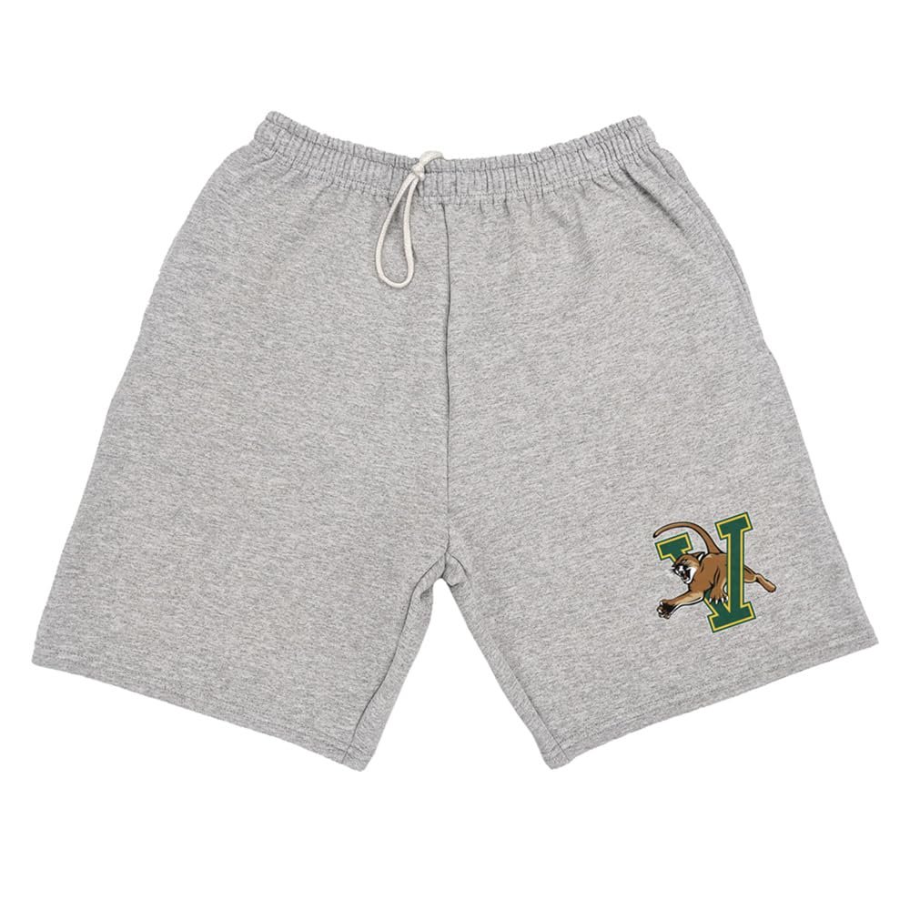 Campus Lab University of Vermont Mens Sweat Shorts Primary Logo, Athletic Heather, Medium