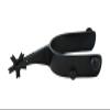 Rowdy Rowels Youth Bull Riding Spurs - Black Steel, 2 1/4" with Rowels, 15-Degree Offset; Perfect for Young Riders view 1